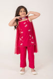 STRAPY RANI PINK SUIT WITH CUTE DRAGON FLIES EMBROIDERED