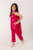 STRAPY RANI PINK SUIT WITH CUTE DRAGON FLIES EMBROIDERED