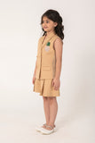 BLAZER SET WITH FORMAL SHORTS EMBELLISHED WITH PINEAPPLE EMBROIDERY