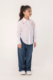 WHITE SHIRT WITH CUTE CUPCAKE AND HEART EMBROIDERY