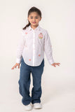 WHITE SHIRT WITH CUTE CUPCAKE AND HEART EMBROIDERY
