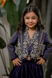 BLUE HAND EMBROIDERED JACKET LEHANGA SET