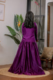 PURPLE HAND EMBROIDERED JACKET LEHANGA SET