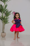 PINK BLUE PETAL DRESS