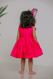 PINK BLUE PETAL DRESS