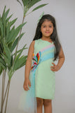 BUTTERFLY SIDE DRAPE DRESS