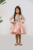 PEACH CUTDANA FLOWER DRESS