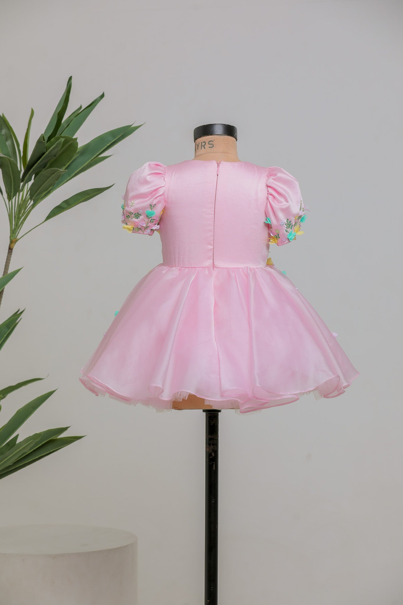 PINK EMBOIDERED DRESS