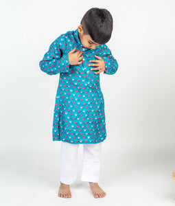 Lotus Printed Kurta Set