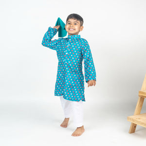 Lotus Printed Kurta Set