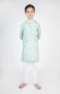 Dragon Fly Green Jaal Printed Kurta