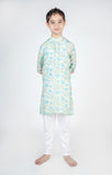 Dragon Fly Green Jaal Printed Kurta