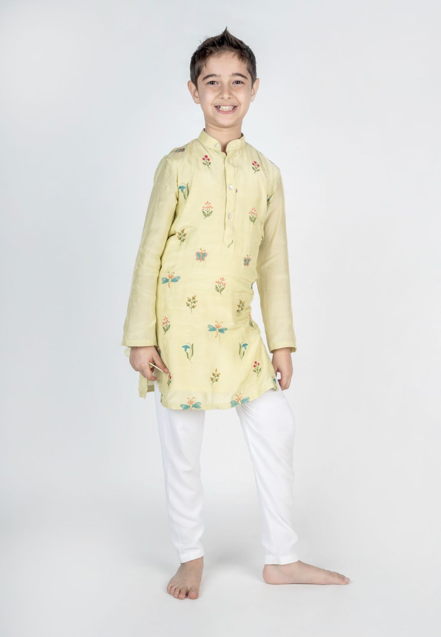 Dragon Fly Buta Embroidered Kurta