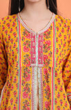 Block Printed Kurta and Sharara paired with Mulmul dupatta
