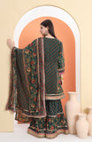 Block Printed Kurta and Sharara paired with Mulmul dupatta