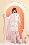 Block Printed Kurta and Sharara paired with soft net dupatta