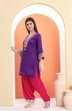 Flat Raw Silk Satin Kurta and Salwar