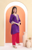 Flat Raw Silk Satin Kurta and Salwar