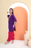 Flat Raw Silk Satin Kurta and Salwar
