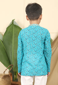 Zarkha Boys Ethnic Embroidered Short Kurta