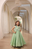 Green Shimmer Net Gown