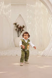 Green Waist Coat With Shirt And Pant For Boys