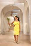 Yellow Neoprene Dress For Girls