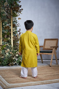 Yellow Pink Kurta Set