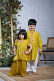 Yellow Tissue Sharara Set