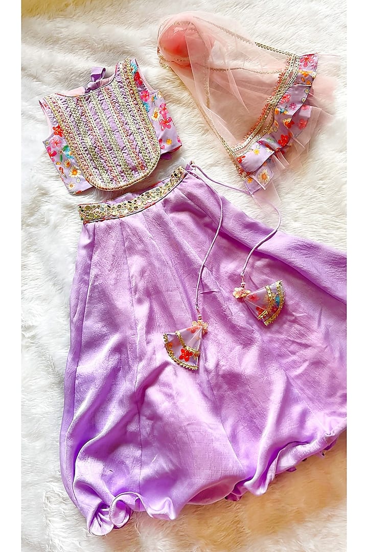 Lilac Spring Garden Lehenga Set