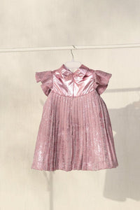 The Pleated Foil Dress