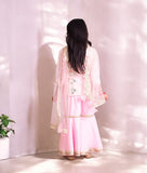 Pink Gota Embroidered Kurti With Sharara