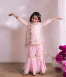 Pink Gota Embroidered Kurti With Sharara