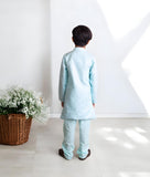 Blue Faux Mukaish Work Kurta With Pant