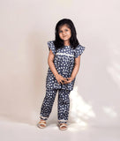 Printed Peplum Top With Pant For Girls