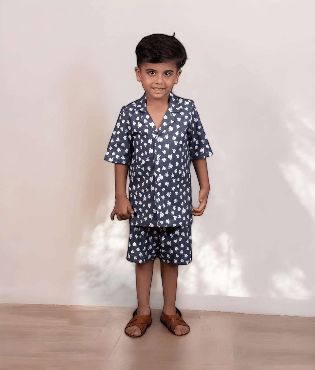 Printed Shirt With Shorts For Boys