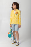 YELLOW BLAZER WITH LOGO