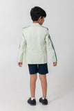 MINT COLOUR BLAZER WITH PICKLEBALL LOGO AND CONTRAST STRIPES.