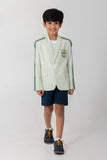 MINT COLOUR BLAZER WITH PICKLEBALL LOGO AND CONTRAST STRIPES.