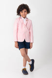 PINK BLAZER WITH TAPE DETAILING