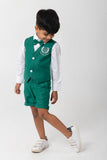 EMRALD GREEN LOGO WAISTCOAT SET