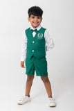 EMRALD GREEN LOGO WAISTCOAT SET