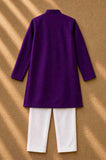 Purple Embroidered kurta set