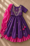 Purple Embroidered Lehenga set