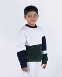 Vanilla Colour Block Unisex Sweatshirt In Cotton Fleece