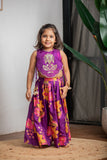 PURPLE PRINTED CAPE SET