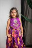 PURPLE PRINTED CAPE SET