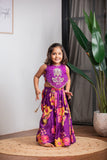 PURPLE PRINTED CAPE SET
