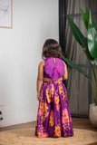 PURPLE PRINTED CAPE SET