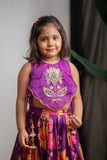 PURPLE PRINTED CAPE SET